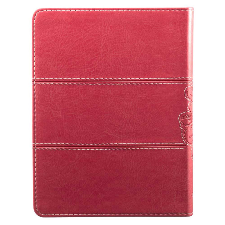 With God All Things Are Possible Fuchsia Pink Faux Leather Handy-sized Journal - Matthew 19:26