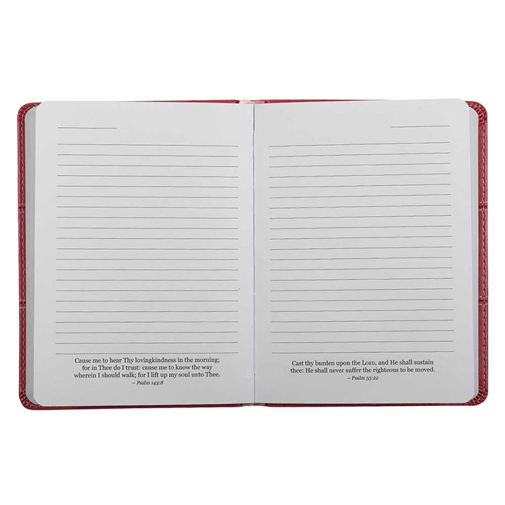 With God All Things Are Possible Fuchsia Pink Faux Leather Handy-sized Journal - Matthew 19:26