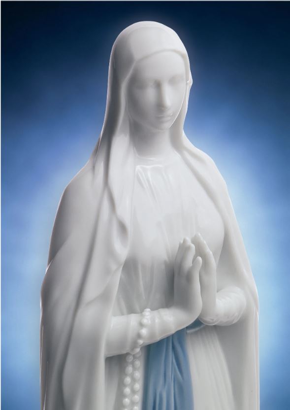 Lladro™ 11.8" Our Lady of Lourdes Porcelain Statue