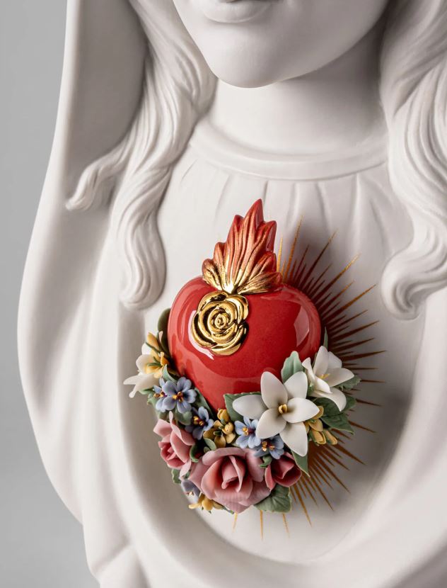 Lladro™ 15.75" Immaculate Heart of Mary Porcelain Statue