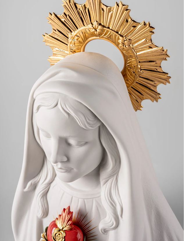 Lladro™ 15.75" Immaculate Heart of Mary Porcelain Statue