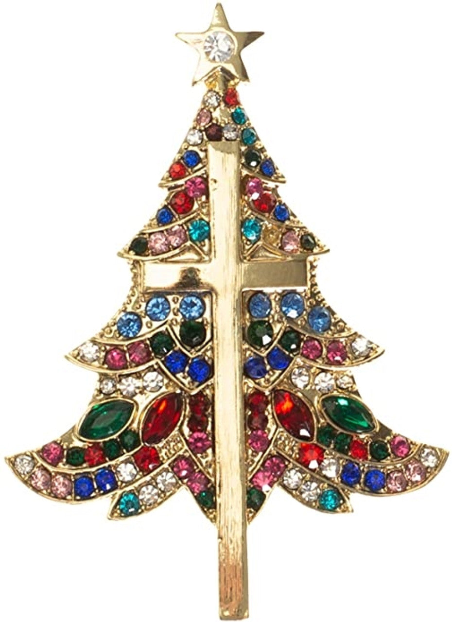 2.5" Christmas Cross Tree Pin