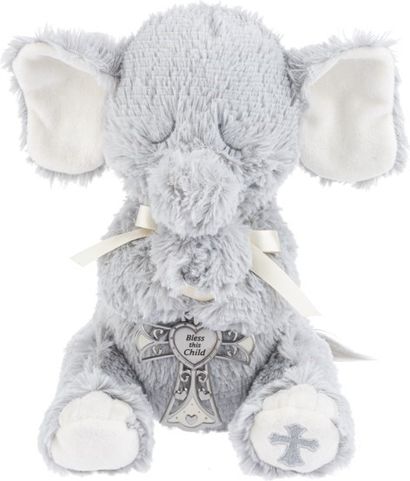 Plush Elephant with Crib Cross