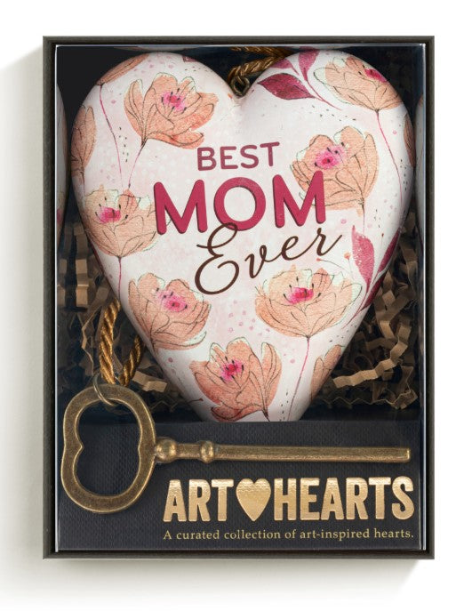 Best Mom Ever Floral Art Heart