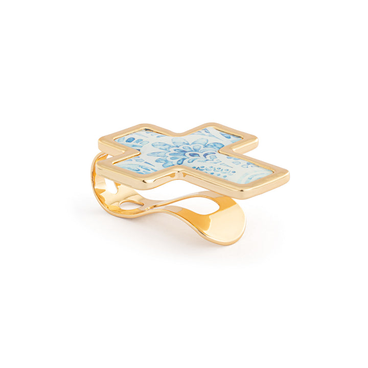 Artful Cross Hope Visor Clip Blue Willow Design