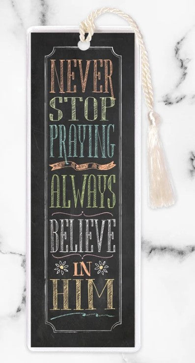Never Stop Praying Tasseled Bookmark