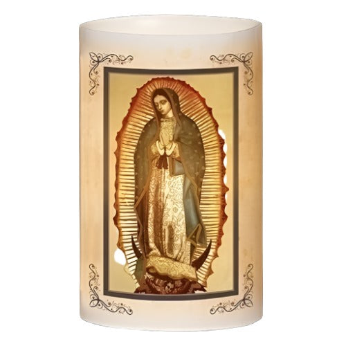 6" Our Lady of Guadalupe LED Candle