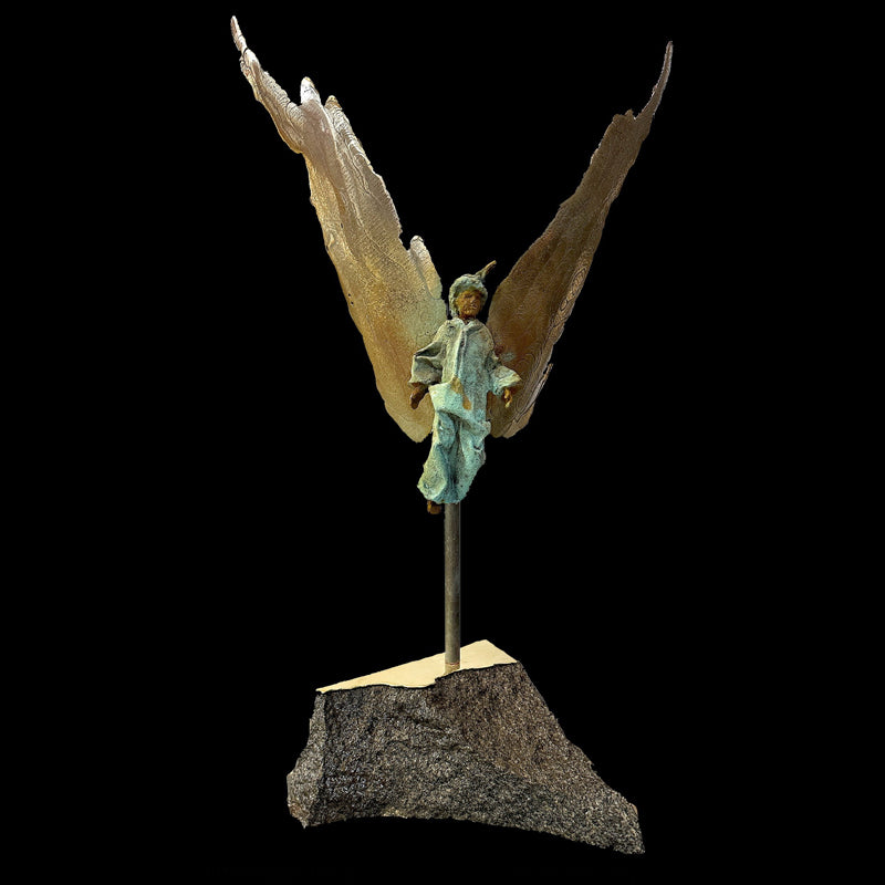 24" Bronze on Granite Angel Statue