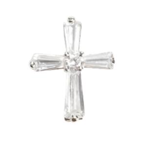 April Birthstone Cross Pin