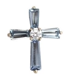 December Birthstone Cross Pin