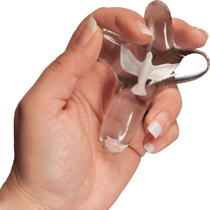 3.5" Resin Dove Comfort Cross