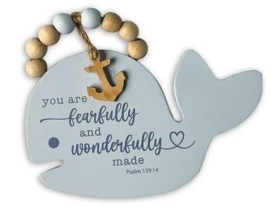 Wonderfully Made Whale Wall Plaque