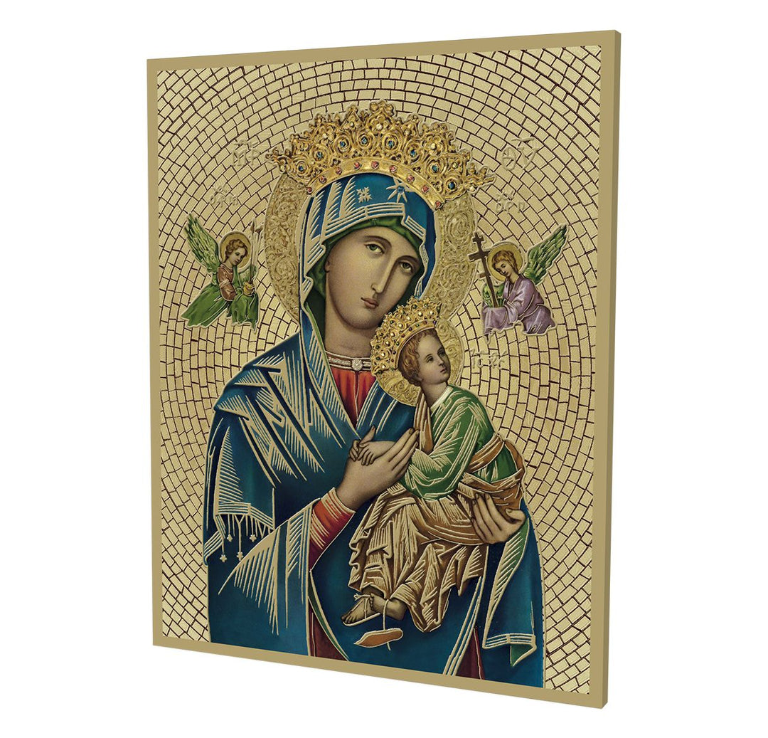 8" x 10" Gold Foil Mosaic Plaque of Our Lady of Perpetual Help