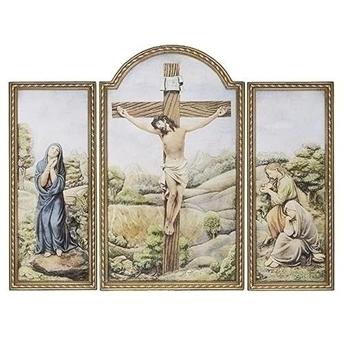 20" Crucifixion Triptych Panel