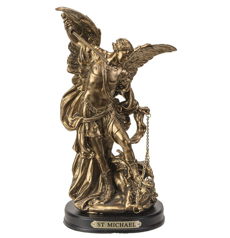 9" Archangel Michael Bronze Statue