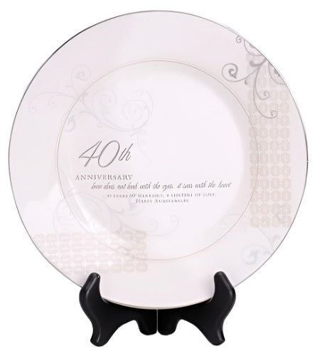 40th Anniversary Porcelain Plate with Stand