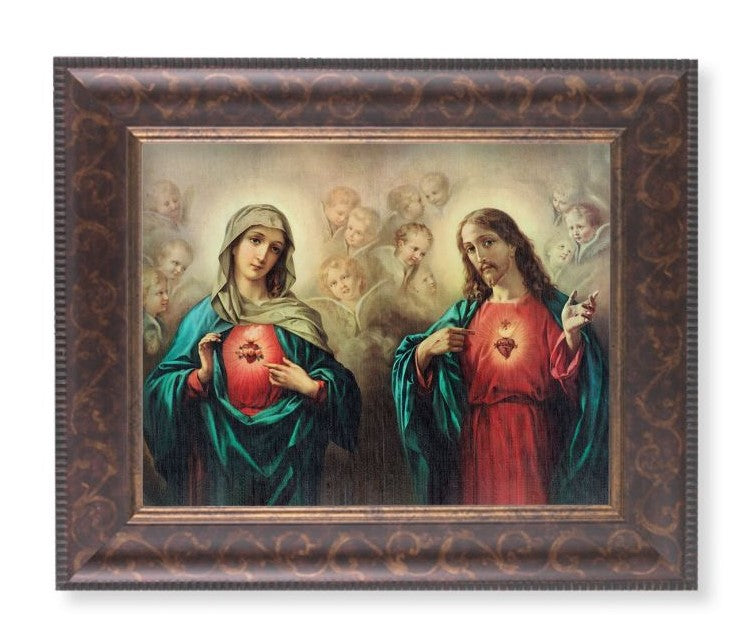 11.25" x 13.25" Art Deco Frame with The Sacred Hearts Print