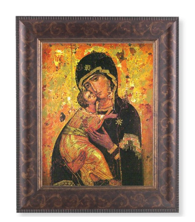 11.25" x 13.25" Art Deco Frame with Our Lady of Vladimir Print