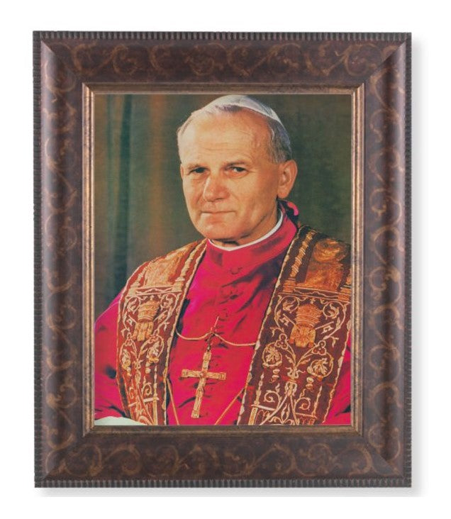 11.25" x 13.25" Art Deco Frame with Pope John Paul II Print