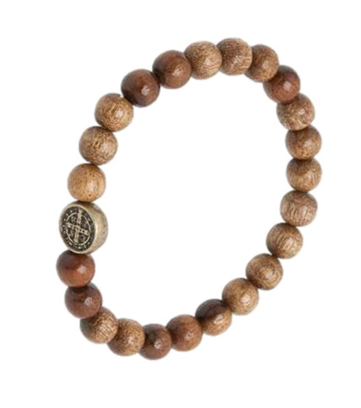 Wood St. Benedict Man of Faith Bracelet