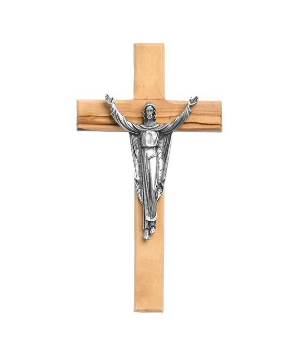 6" Olive Wood Resurrection Crucifix