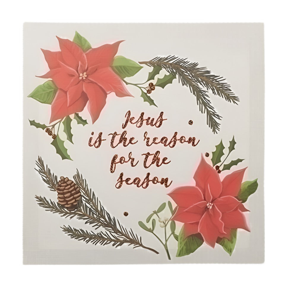 11" Poinsettia Wall Plaque