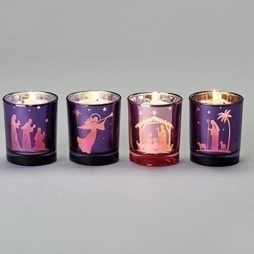 4 Piece Nativity Candle Holders