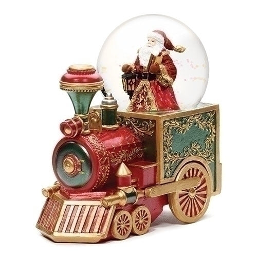 7.25" Musical Santa Red Train Snow Globe - We Wish You A Merry Christmas