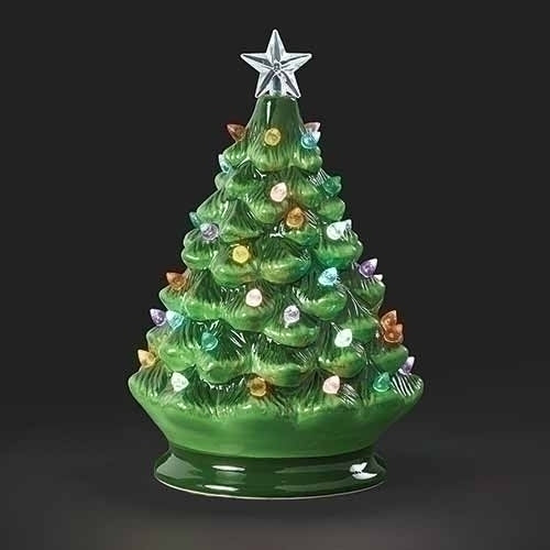 8"  Vintage Light Up Christmas Tree