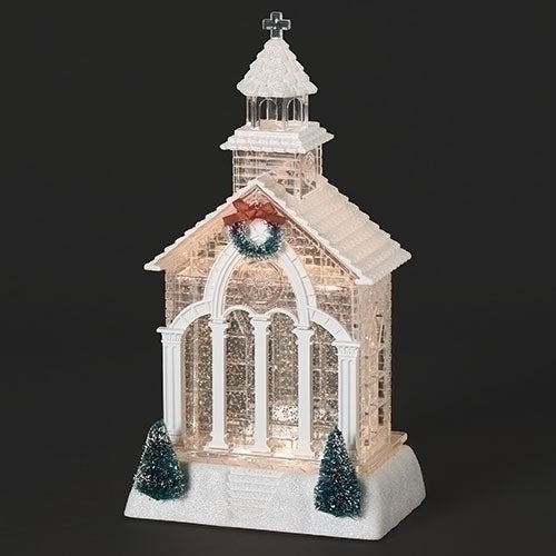 11.5" Light up Swirl Church Statue