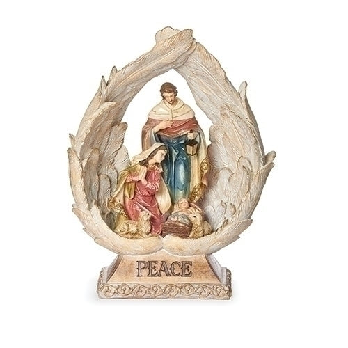 10.25" Holy Family in Wings Peace Statue