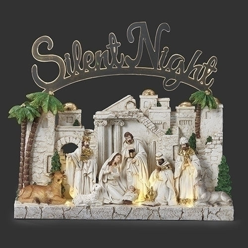 Lighted Nativity Silent Night Scene