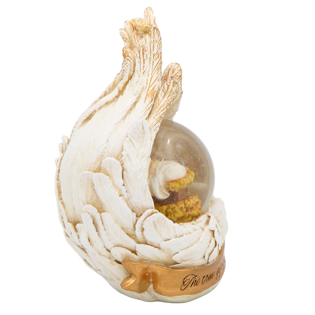 4.5" Glitterdome Baby Jesus in Angel Wings Ornament