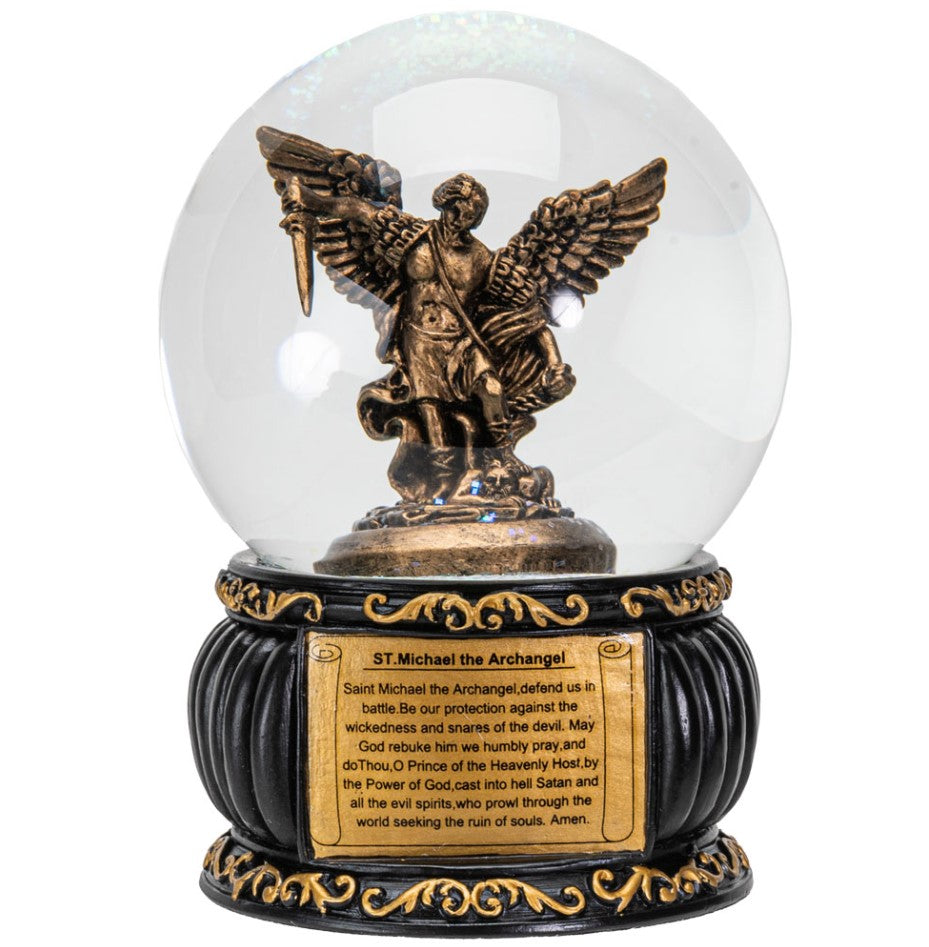 5.25" Guardian Angel Saint Michael Water Globe
