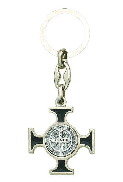 3.75" Saint Benedict Enamel Key Ring