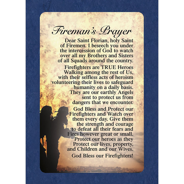 Fireman's Prayer Card