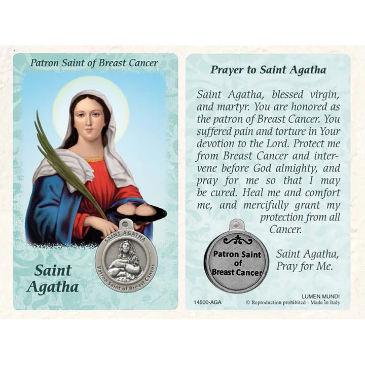Healing Saint Cards with Medal