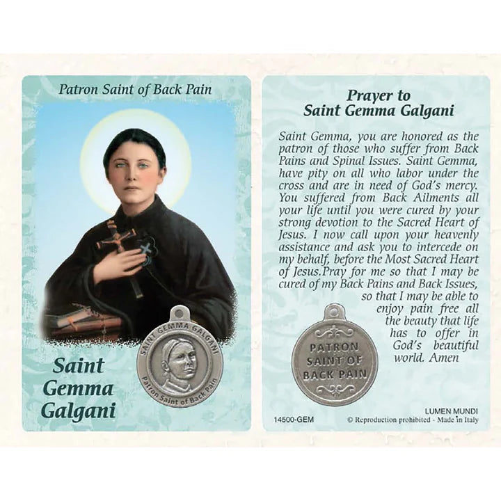 Healing Saint Cards with Medal