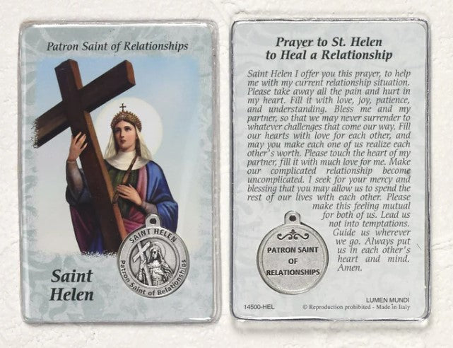 Healing Saint Cards with Medal