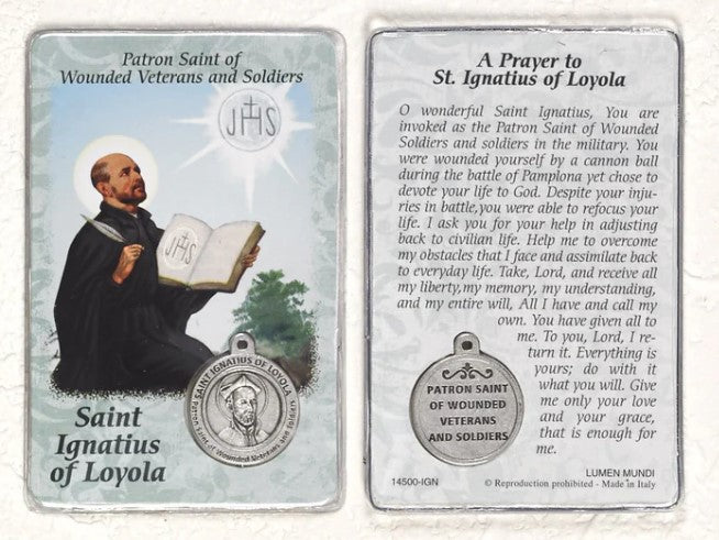 Healing Saint Cards with Medal