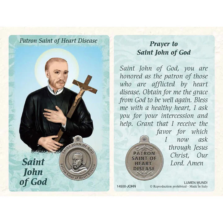 Healing Saint Cards with Medal