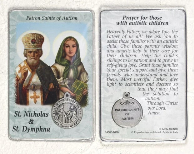 Healing Saint Cards with Medal