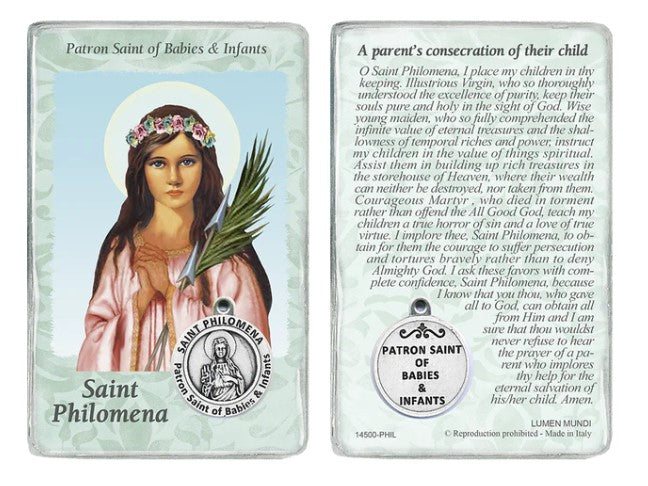 Healing Saint Cards with Medal