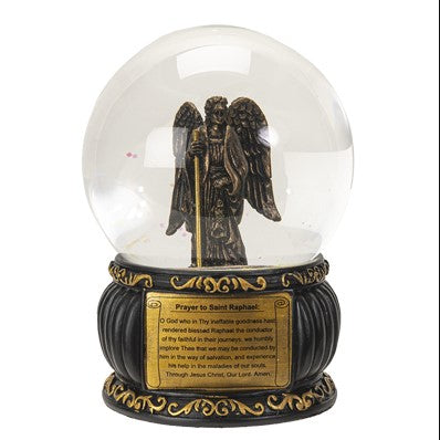 5.25" Archangel Saint Raphael Water Globe
