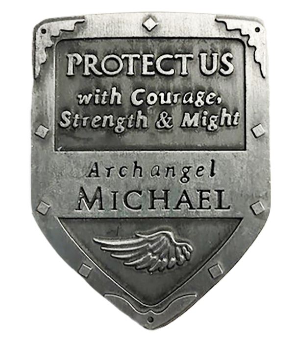 2.5" Archangel Michael Shield Visor Clip