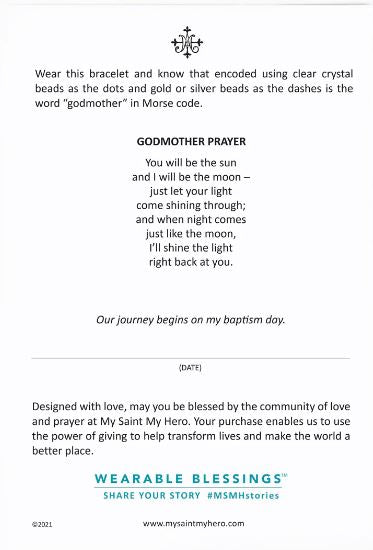 Godmother Morse Code Bracelet Gold
