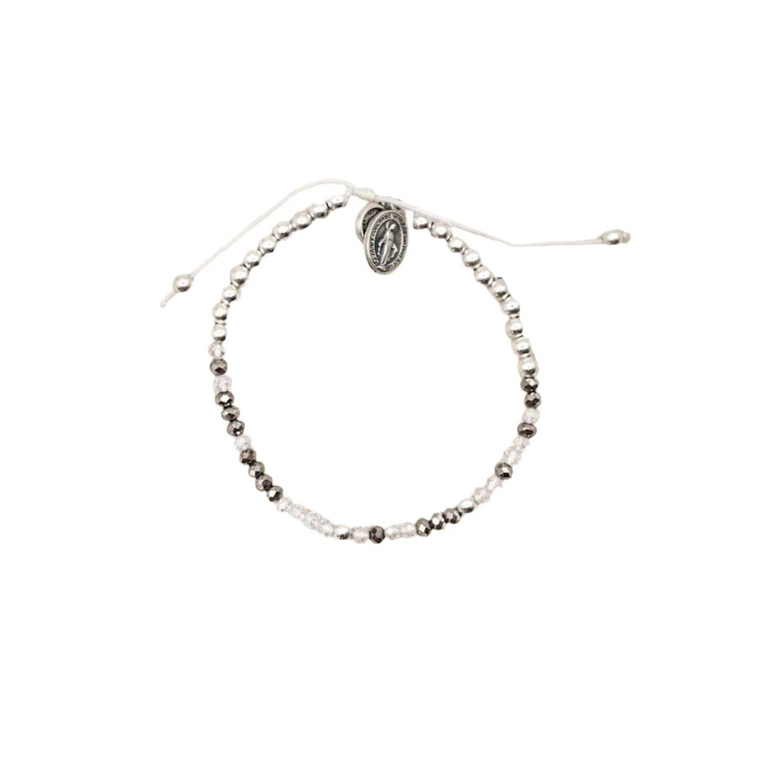 Maid of Honor Morse Code Silver Bracelet