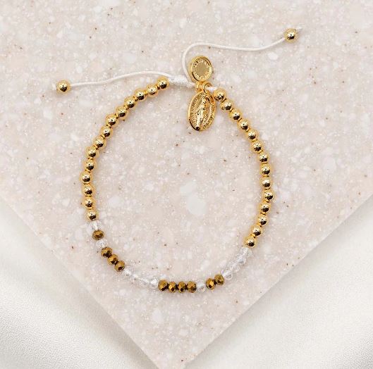 Sponsor Morse Code Bracelet Gold