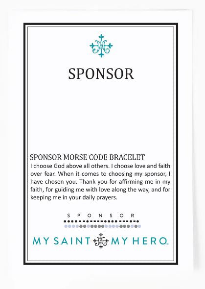 Sponsor Morse Code Bracelet Gold