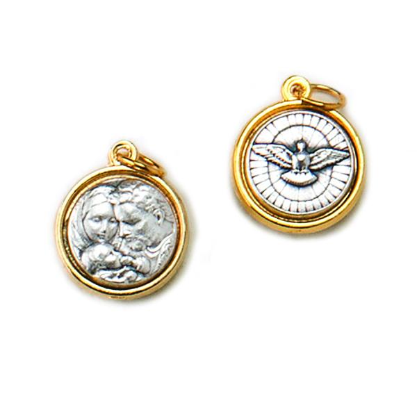 1/2 " Double-sided Silver/Gold Tone Medals